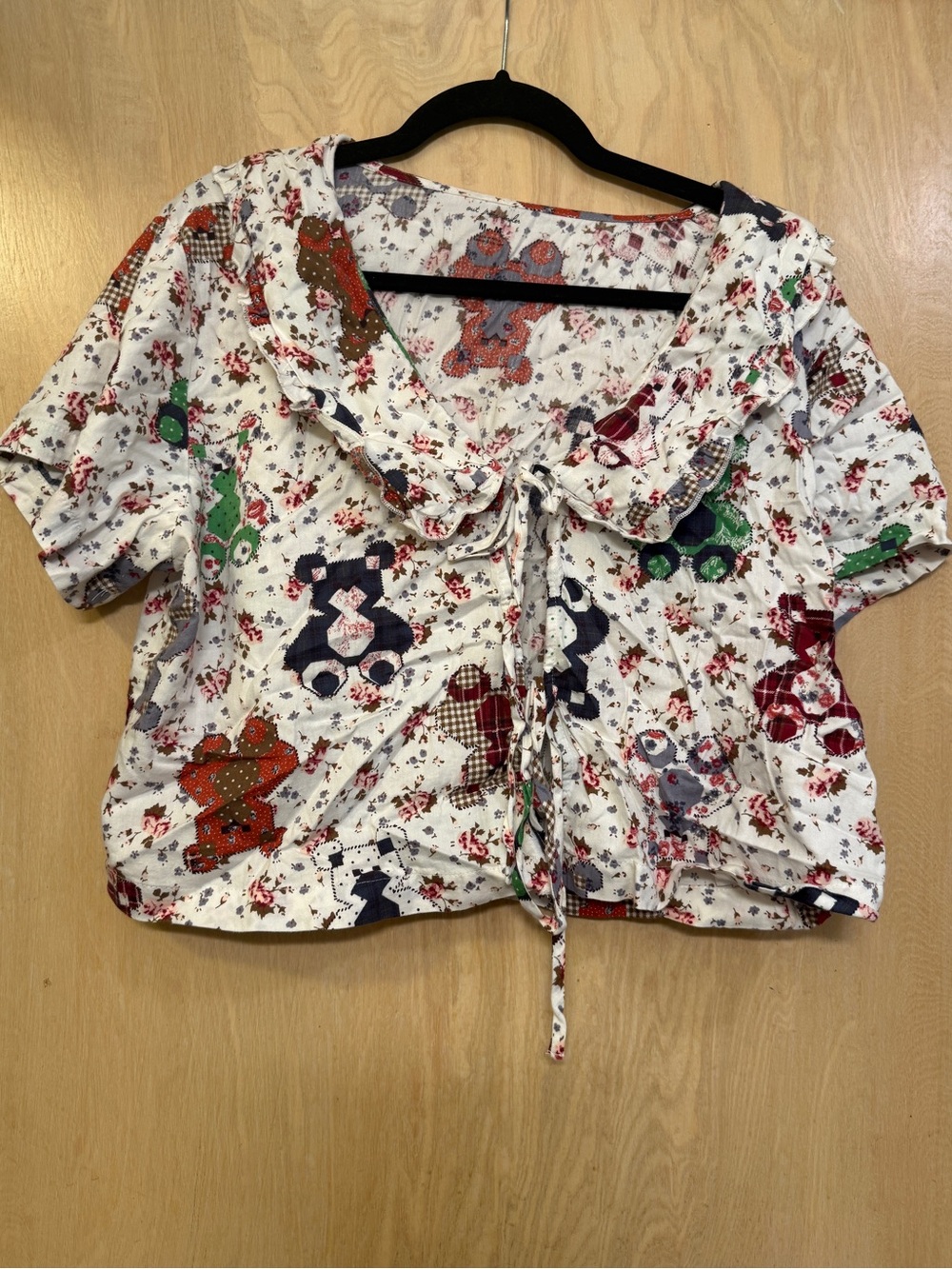 Floral Patchwork Tie-Front Women’s PJ set - Urban Outfitters Out From Under
